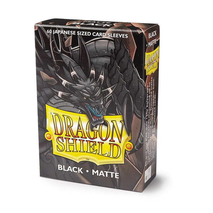 Dragon Shield Matte Black- 60 Japanese Size Sleeves - Arcane Tinmen