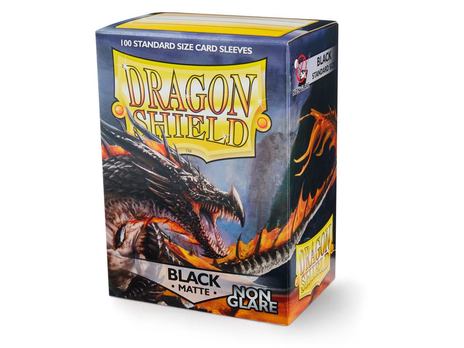 Dragon Shield Matte Non-Glare Black - 100 Standard Size Sleeves - Arcane Tinmen