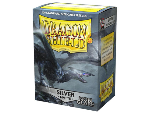 Dragon Shield Matte Non-Glare Silver - 100 Standard Size Sleeves - Arcane Tinmen