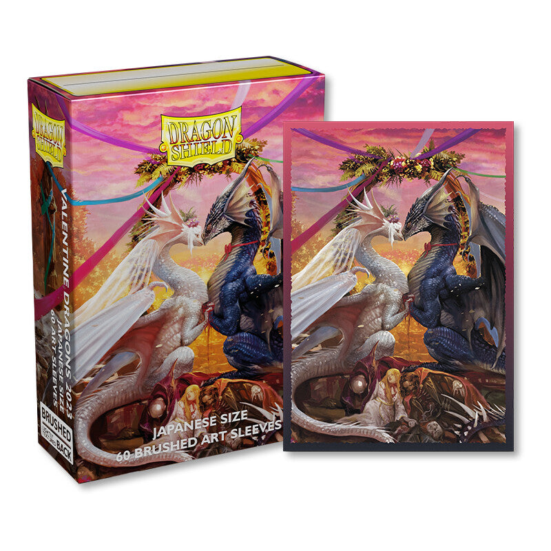 Dragon Shield - Valentine Dragons 2023 - Brushed Art Sleeves - Japanese Size - Arcane Tinmen