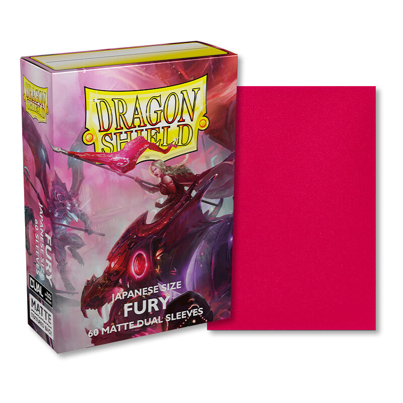 Dual Matte Sleeves - Fury - Japanese Size - Dragon Shield - Arcane Tinmen