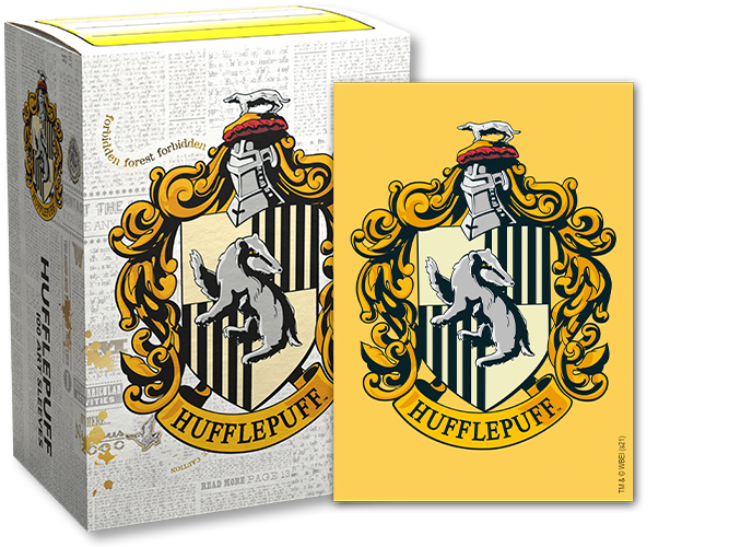 Dragon Shield Art Sleeves – Wizarding World – Hufflepuff (100 Sleeves) - Arcane Tinmen