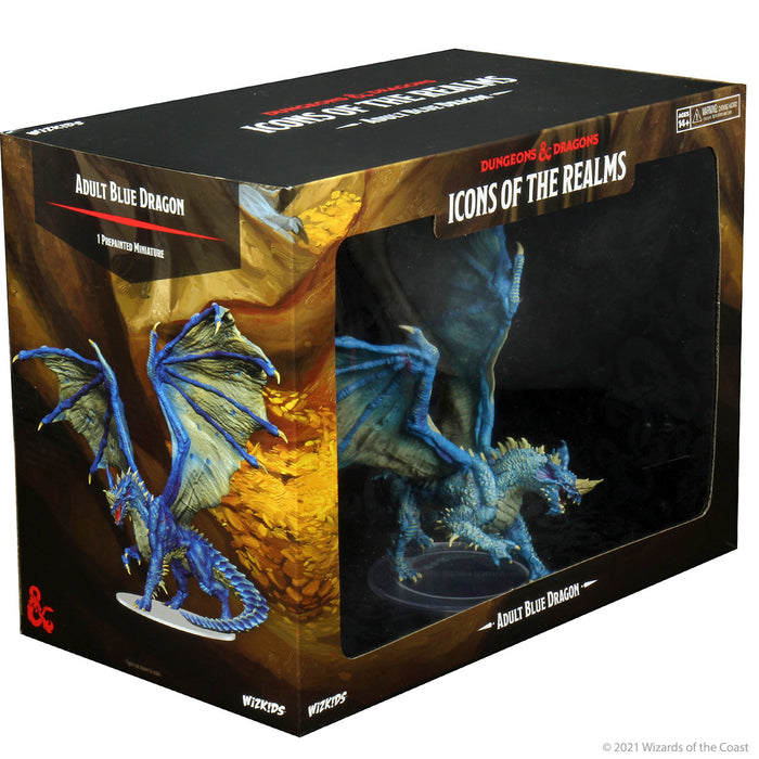 D&D Icons of the Realms: Adult Blue Dragon Premium Figure - Wizkids