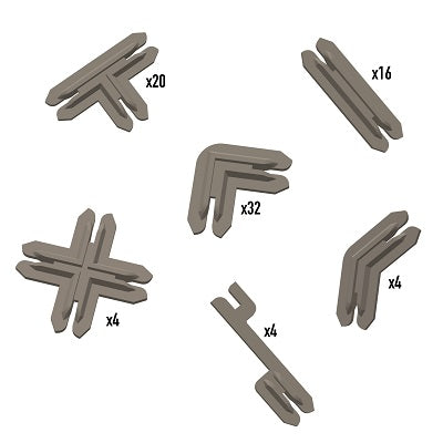 Battle Systems Plastic Terrain Clips - Grey - Battle Systems