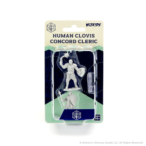 Critical Role Unpainted Miniatures: Human Clovis Concord Cleric Male - Wizkids