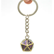 Bronze and Glitter - D20 Keyring - Udixi Dice