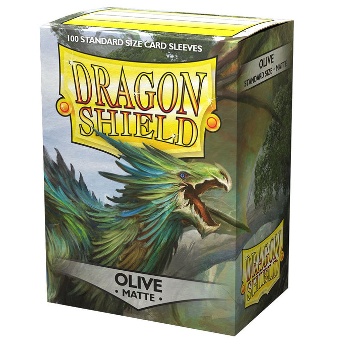 Dragon Shield Matte Olive - 100 Standard Size Sleeves - Arcane Tinmen
