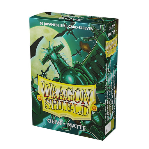 Dragon Shield Matte Olive - 60 Japanese Size Sleeves - Arcane Tinmen