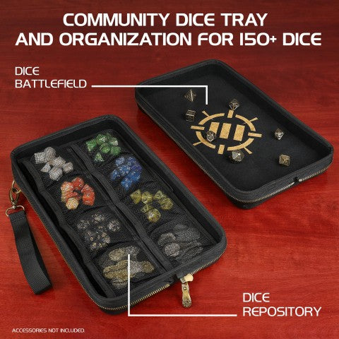 ENHANCE RPG Community Dice Organizer Case & XL Rolling Tray - ENHANCE Tabletop