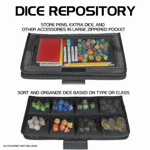 ENHANCE RPG Community Dice Organizer Case & XL Rolling Tray - ENHANCE Tabletop