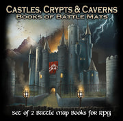 Castles Crypts and Caverns: Set of 2 Battle Map Books - Loke Battlemats