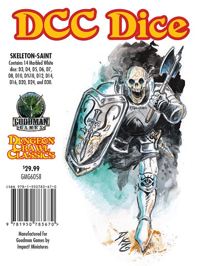 Dungeon Crawl Classics RPG: Skeleton Saint Dice Set - Goodman Games