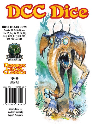 Dungeon Crawl Classics RPG: Three-Legged Gowl Dice Set - Goodman Games