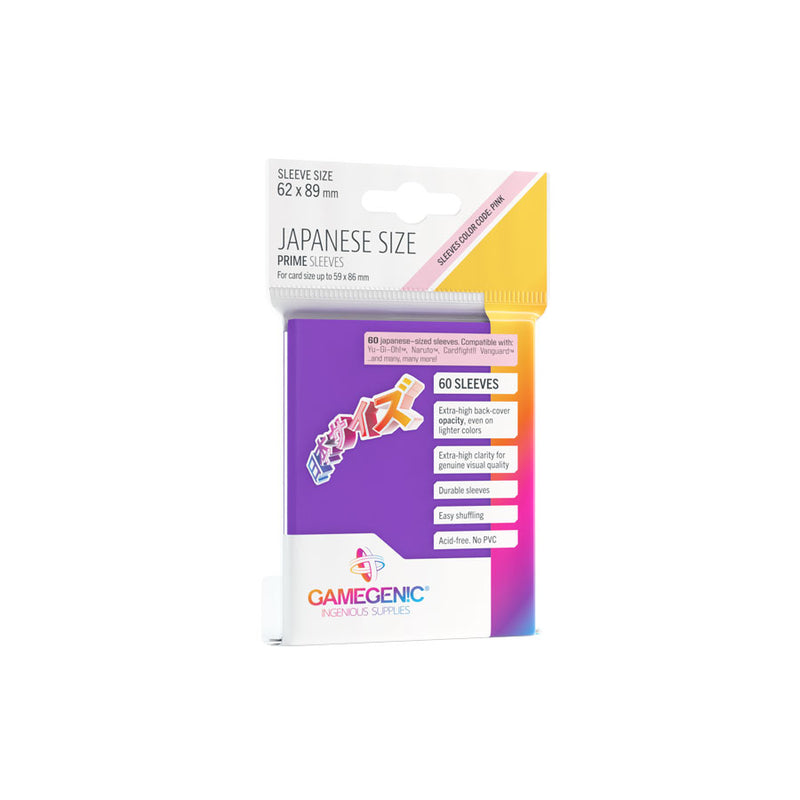 Gamegenic Prime Japanese Sized Sleeves Purple (60 ct.) - Gamegenic