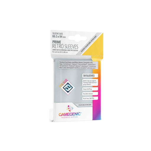 Gamegenic Prime Retro Card Sleeves - Clear (50ct) - Gamegenic