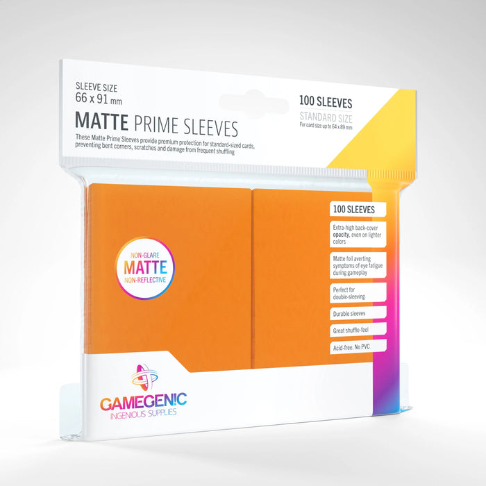 Gamegenic Matte Prime Sleeves Orange (100 ct.) - Gamegenic