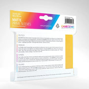 Gamegenic Matte Prime Sleeves Yellow (100 ct.) - Gamegenic
