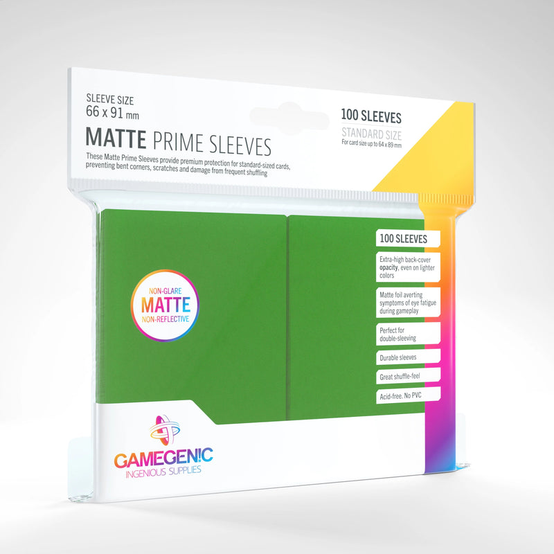 Gamegenic Matte Prime Sleeves Green (100 ct.) - Gamegenic