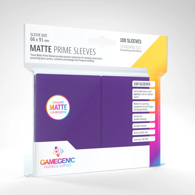 Gamegenic Matte Prime Sleeves Purple (100 ct.) - Gamegenic