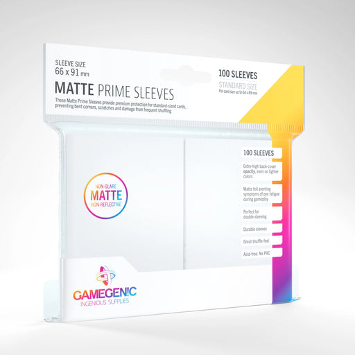 Gamegenic Matte Prime Sleeves White (100 ct.) - Gamegenic