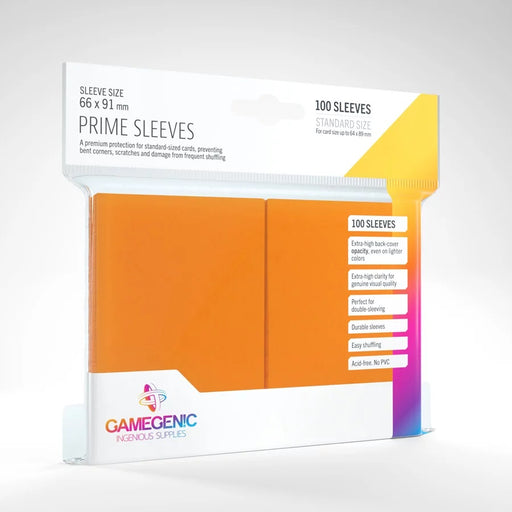 Gamegenic Prime Sleeves Orange (100 ct.) - Gamegenic