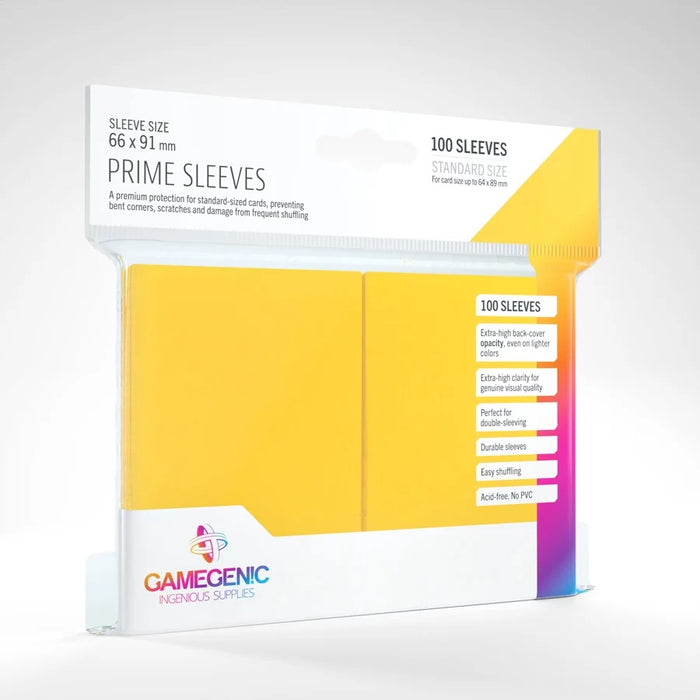 Gamegenic Prime Sleeves Yellow (100 ct.) - Gamegenic