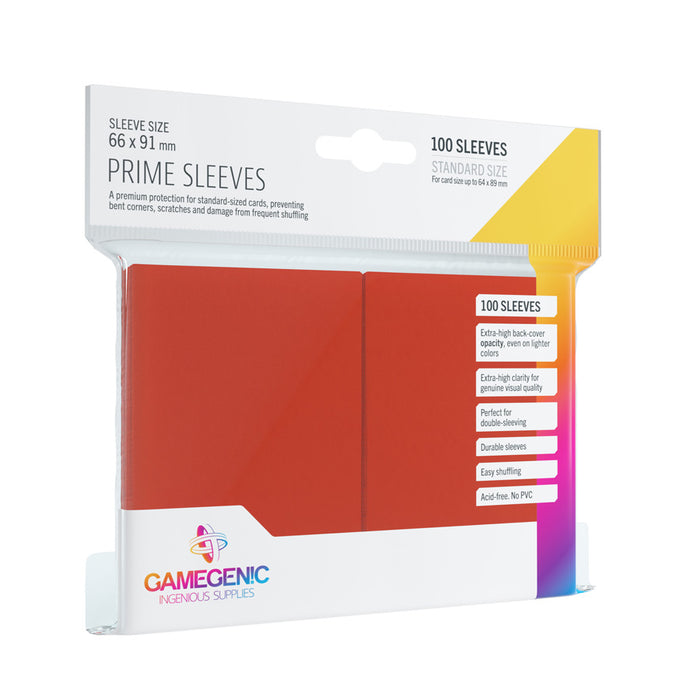 Gamegenic Prime Sleeves Red (100 ct.) - Gamegenic