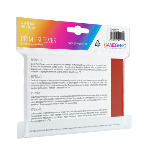 Gamegenic Prime Sleeves Red (100 ct.) - Gamegenic