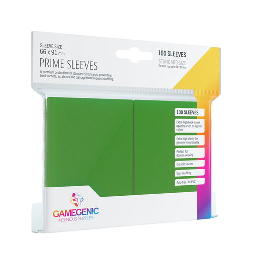 Gamegenic Prime Sleeves Green (100 ct.) - Gamegenic