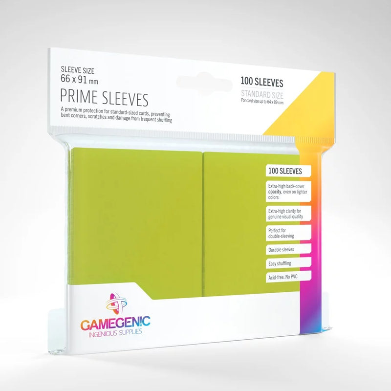 Gamegenic Prime Sleeves Lime (100 ct.) - Gamegenic