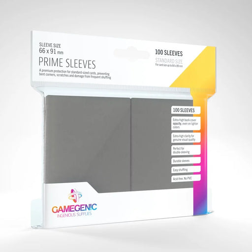 Gamegenic Prime Sleeves Gray (100 ct.) - Gamegenic