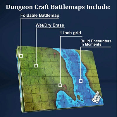 Dungeon Craft Battle Map: Grasslands - 1985 Games