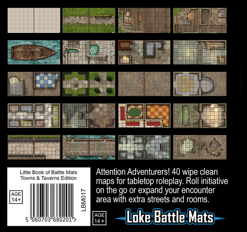 Towns and Taverns: Little book of Battle Mats - Loke Battlemats