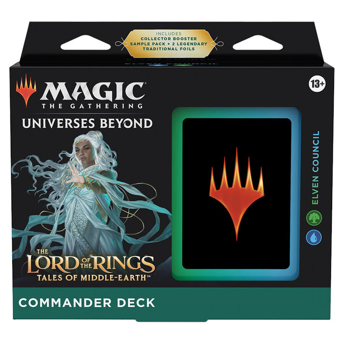 Magic: The Gathering The Lord of the Rings: Tales of Middle-earth Commander Deck - (100-Card Deck, 2-Card Collector Booster Sample Pack + Accessories) - Wizards Of The Coast