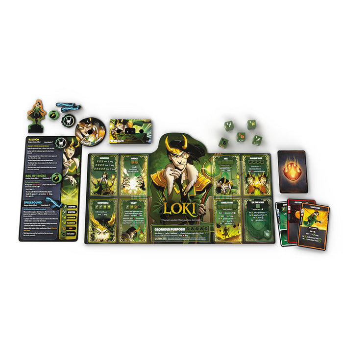 Marvel Dice Throne - 4-Hero Box (Scarlet Witch, Thor, Loki, Spider-Man) - Roxley Games