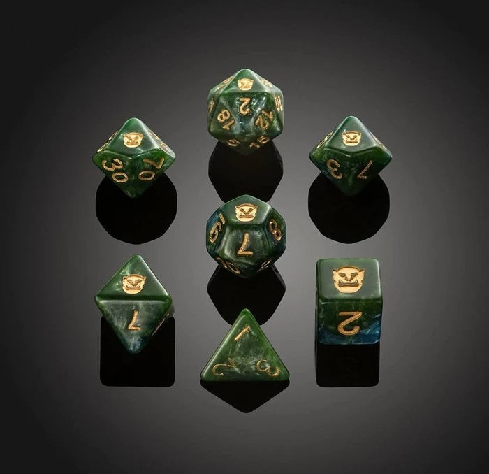 Set of 7 'Spirit Of' Orc RPG Dice - Critit