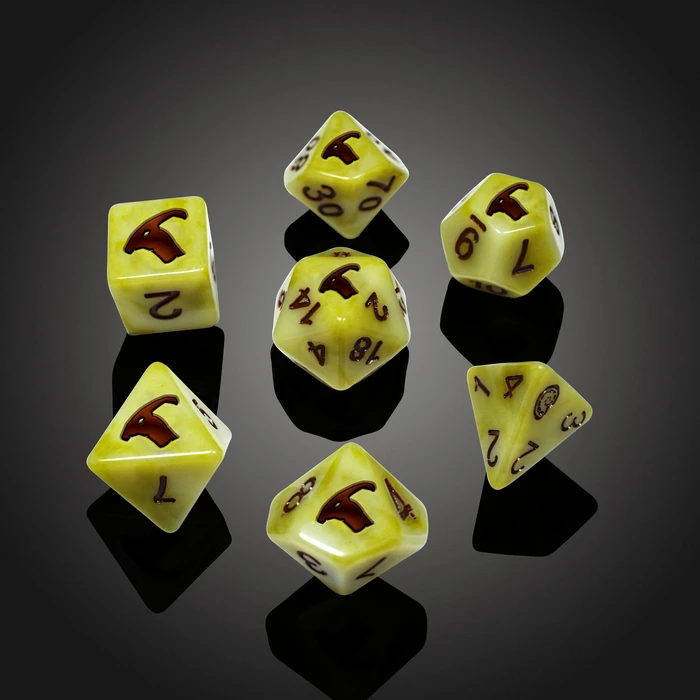 Set of 7 'Spirit Of' Parasaurolophus RPG Dice - Critit