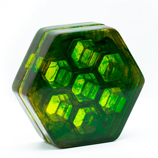Green - Resin Hexagon Box - Udixi Dice