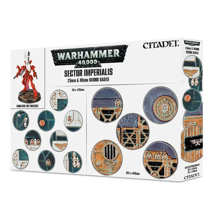 Warhammer 40,000 Sector Imperialis 25 & 40mm Round Bases - Games Workshop