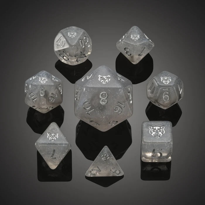 Set of 8 'Spirit Of' Snow Leopard RPG Dice - Critit