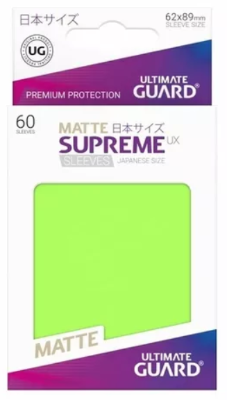 Ultimate Guard Supreme UX Sleeves Japanese Size Matte Light Green (60) - Ultimate Guard
