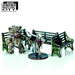 Gothic City - Green Ornate Benches - 4 Ground