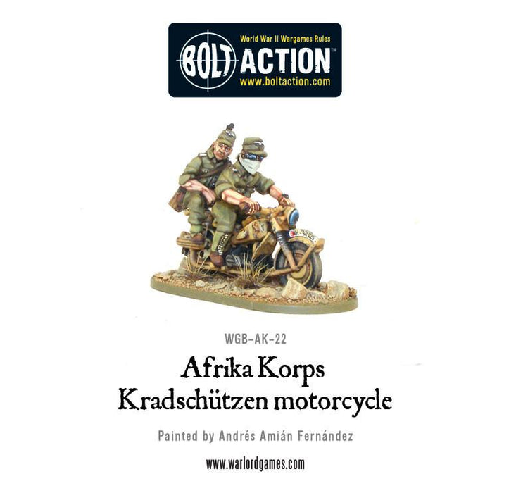 Afrika Korps Kradschutzen Motorcycle - Warlord Games