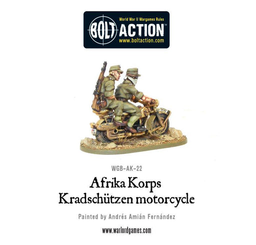 Afrika Korps Kradschutzen Motorcycle - Warlord Games