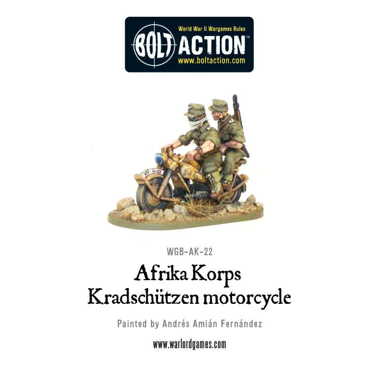 Afrika Korps Kradschutzen Motorcycle - Warlord Games