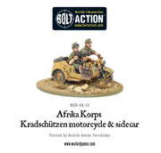 Afrika Korps Kradschutzen Motorcycle and Sidecar - Warlord Games