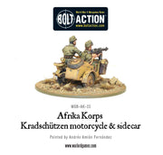 Afrika Korps Kradschutzen Motorcycle and Sidecar - Warlord Games