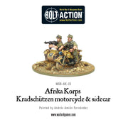 Afrika Korps Kradschutzen Motorcycle and Sidecar - Warlord Games