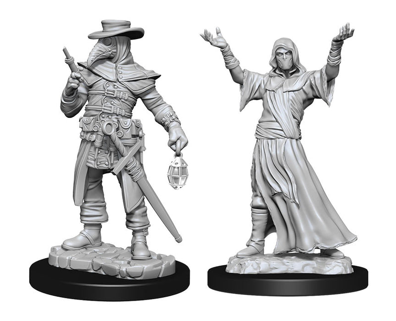 Plague Doctor & Cultist: Deep Cuts Unpainted Miniatures - Wizkids