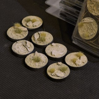 Gamers Grass - Battle Ready Arid Steppe Bases, Round 32mm (x8) - Gamers Grass